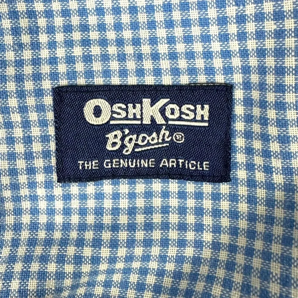 Vintage Oshkosh B'Gosh Baby Comforter Quilt Gender Neutral Blue Yellow 35x42 GUC